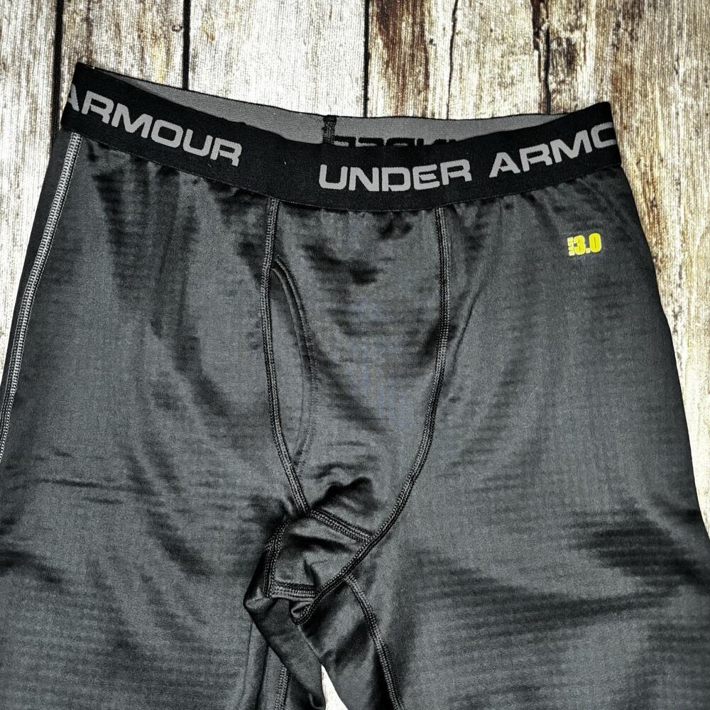 Under Armour Base Layer Pants Mens Medium ColdGear 3.0 Black Fitted Pull On - Picture 2 of 8